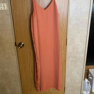 Coral slip dress. Worn once.